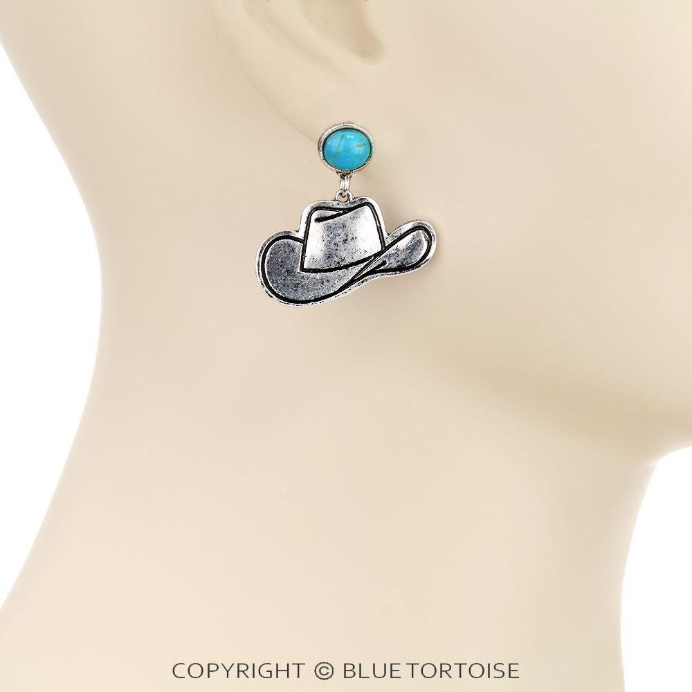 Western Cowboy Hat Stud Earrings - Image 2