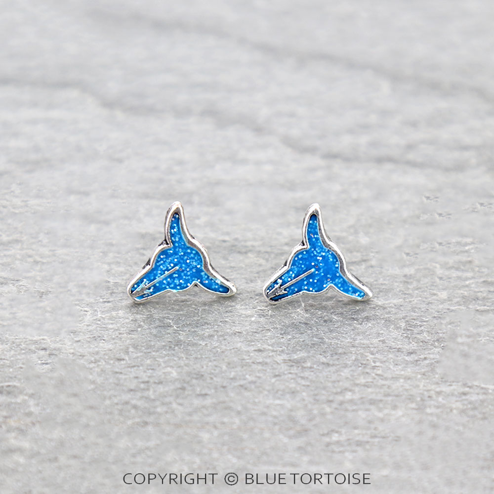 Western Sparkle Steer Skull Stud Earrings