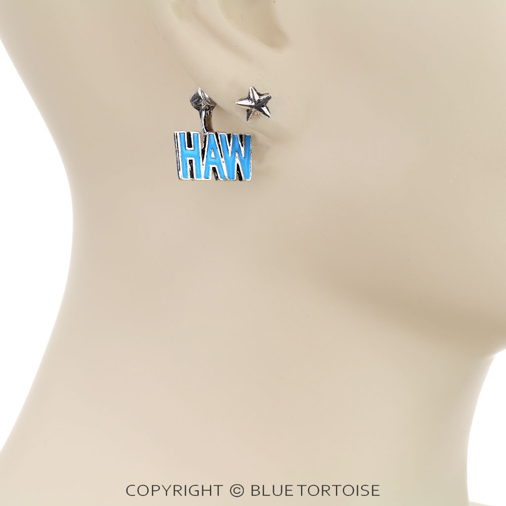 Western "YEE-HAW" Typography Stud Earrings - Image 3