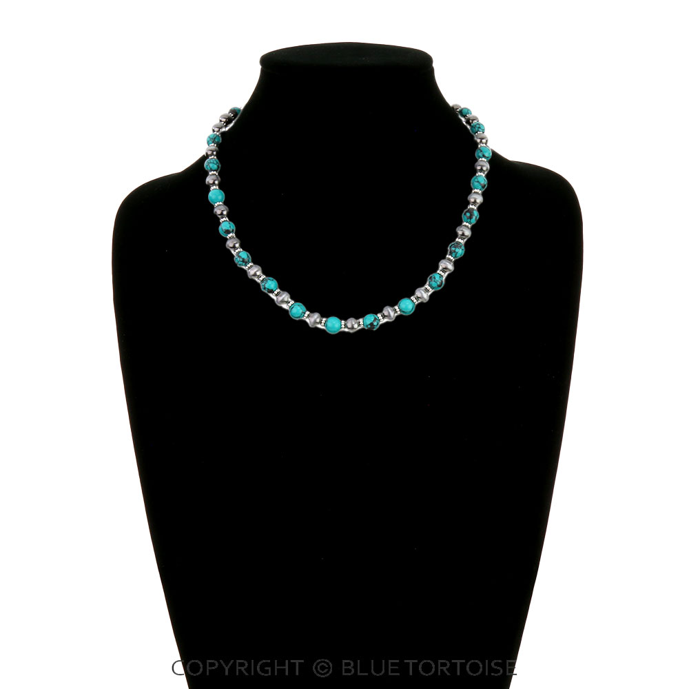 Navajo Style Pearl & Bead Necklace - Image 2