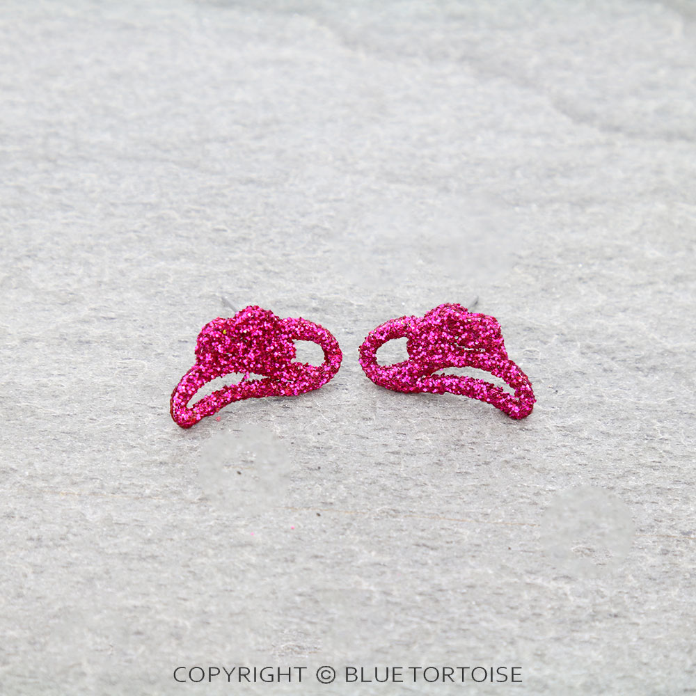 Western Mini Cowboy Hat Stud Earrings