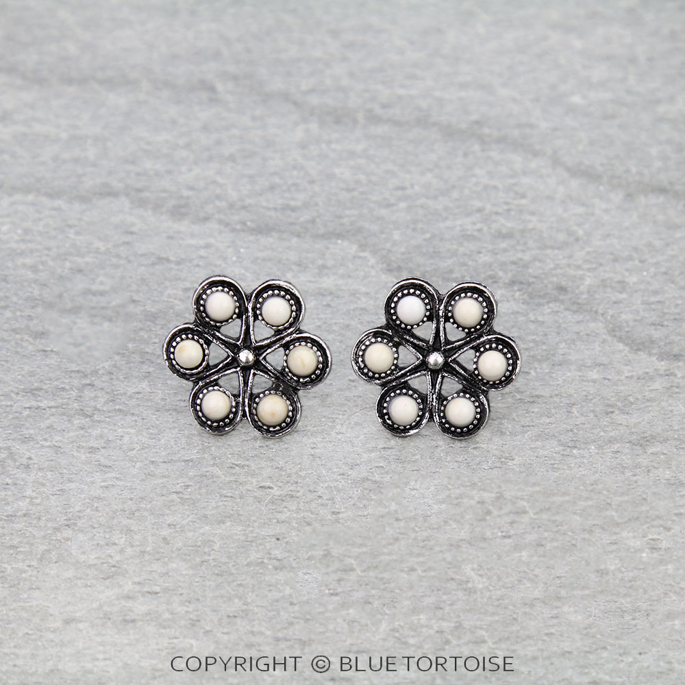 Western Flower Cluster Stud Earrings
