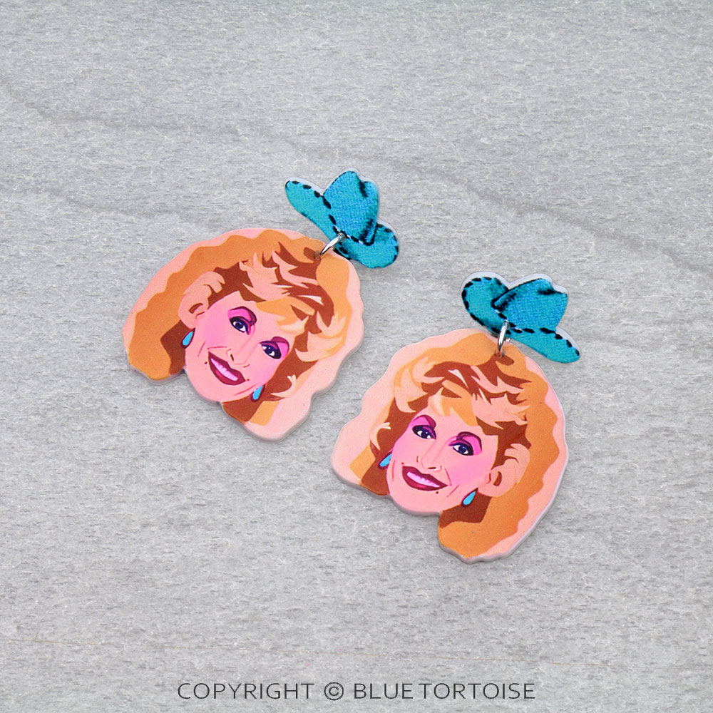 Western Dolly Parton Acrylic Stud Earrings