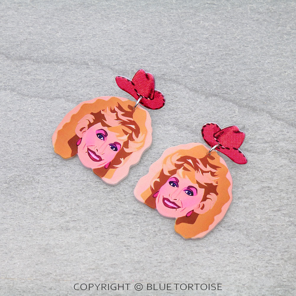 Western Dolly Parton Acrylic Stud Earrings