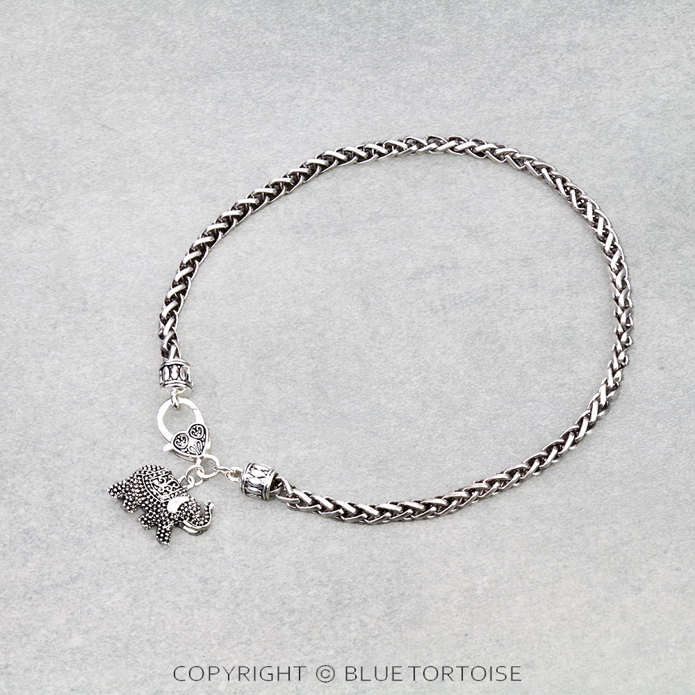 Tailored Chain with Filigree Elephant Necklace