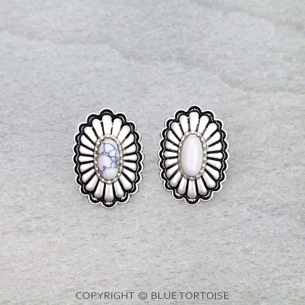 3 Pair Western Concho Earring Set - Image 5