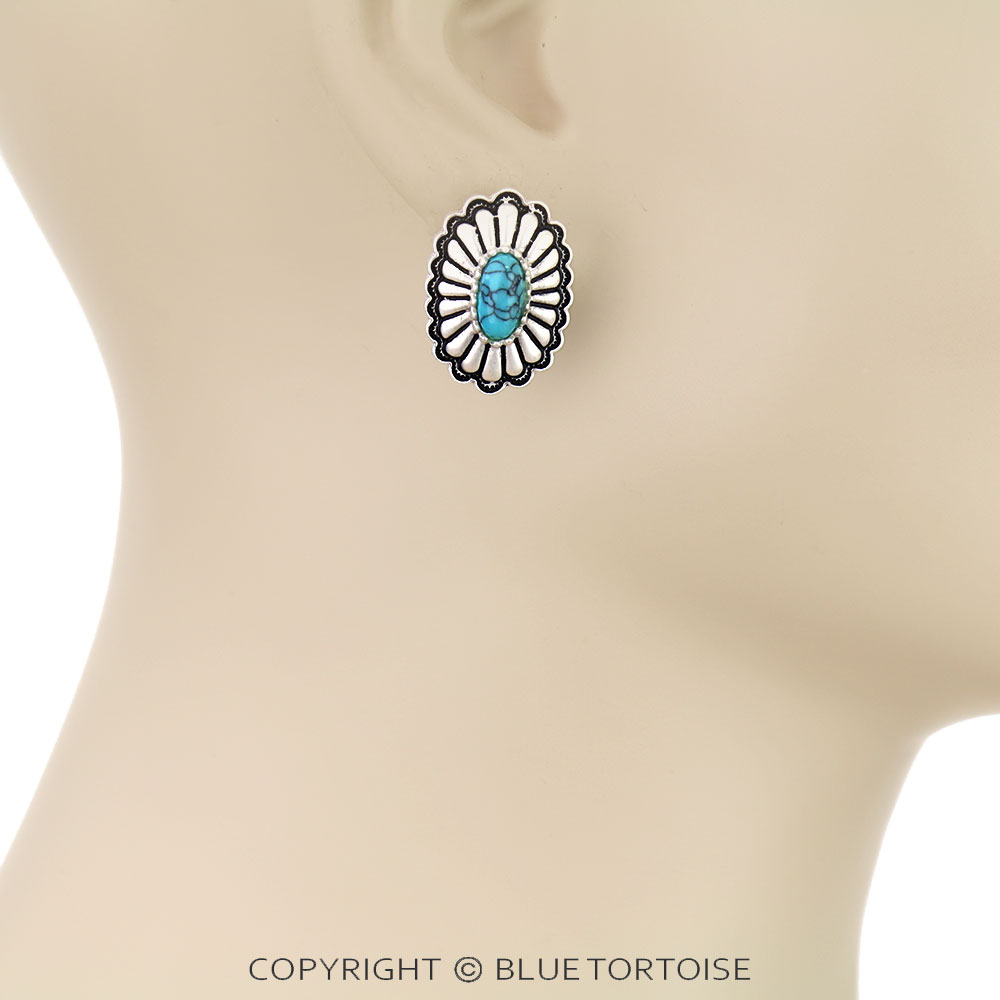 3 Pair Western Concho Earring Set - Image 2