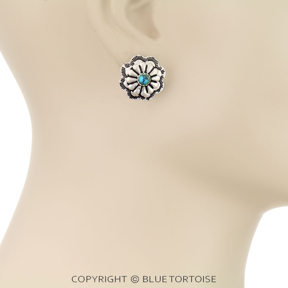 3 Pair Western Concho Earring Set - Image 4