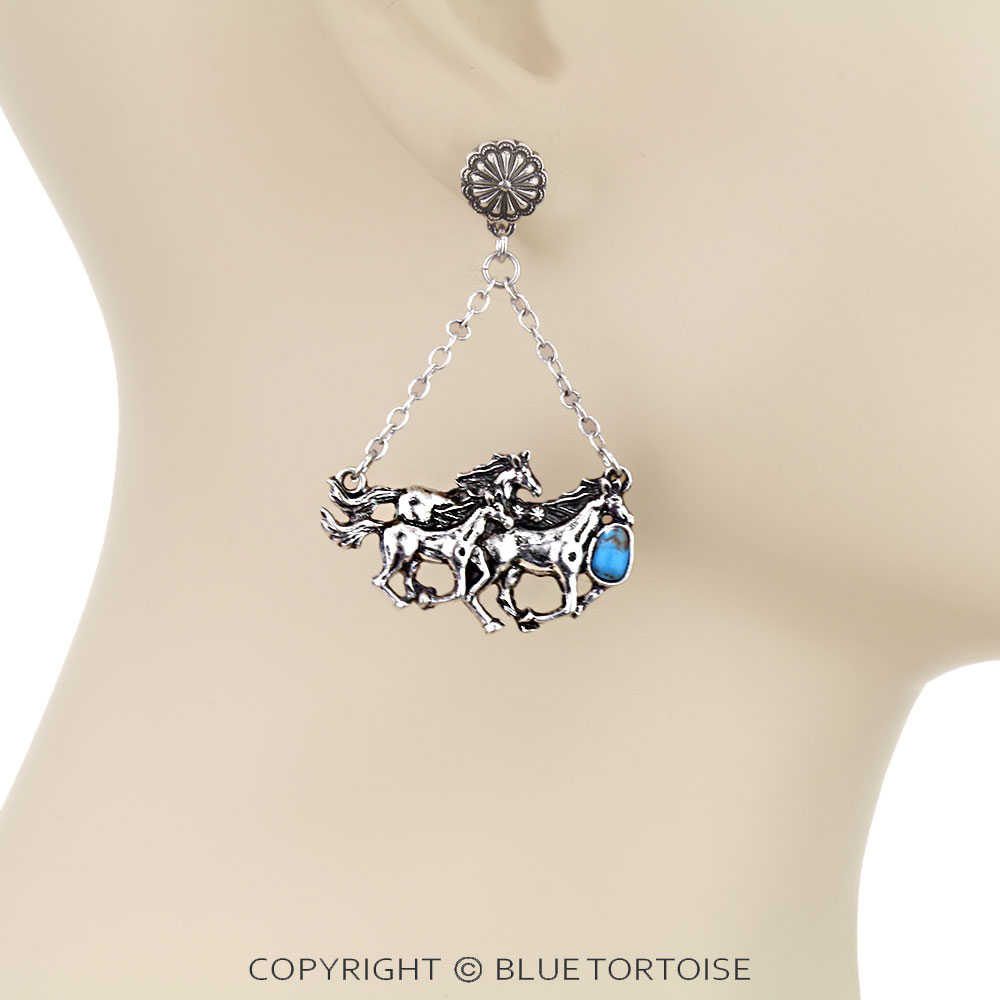 Western Horse Stud Earrings - Image 2