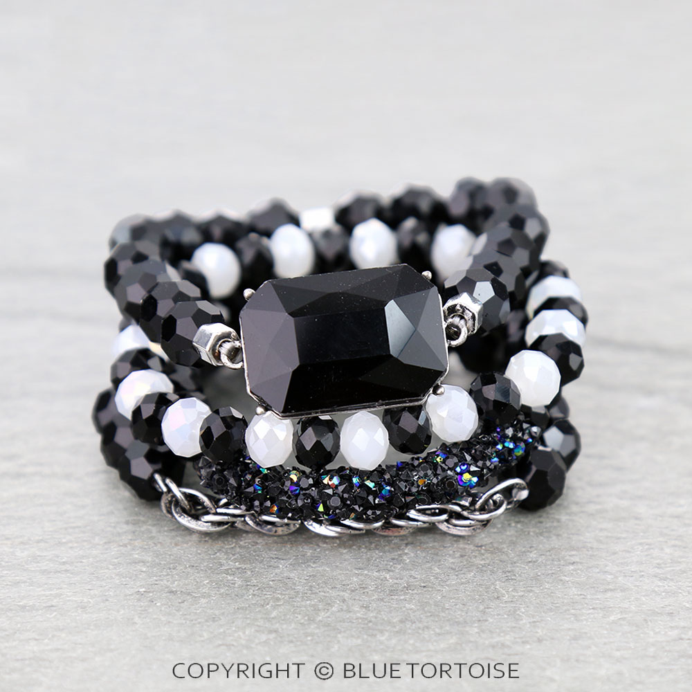 Western Glass Stone Stackable Bracelets