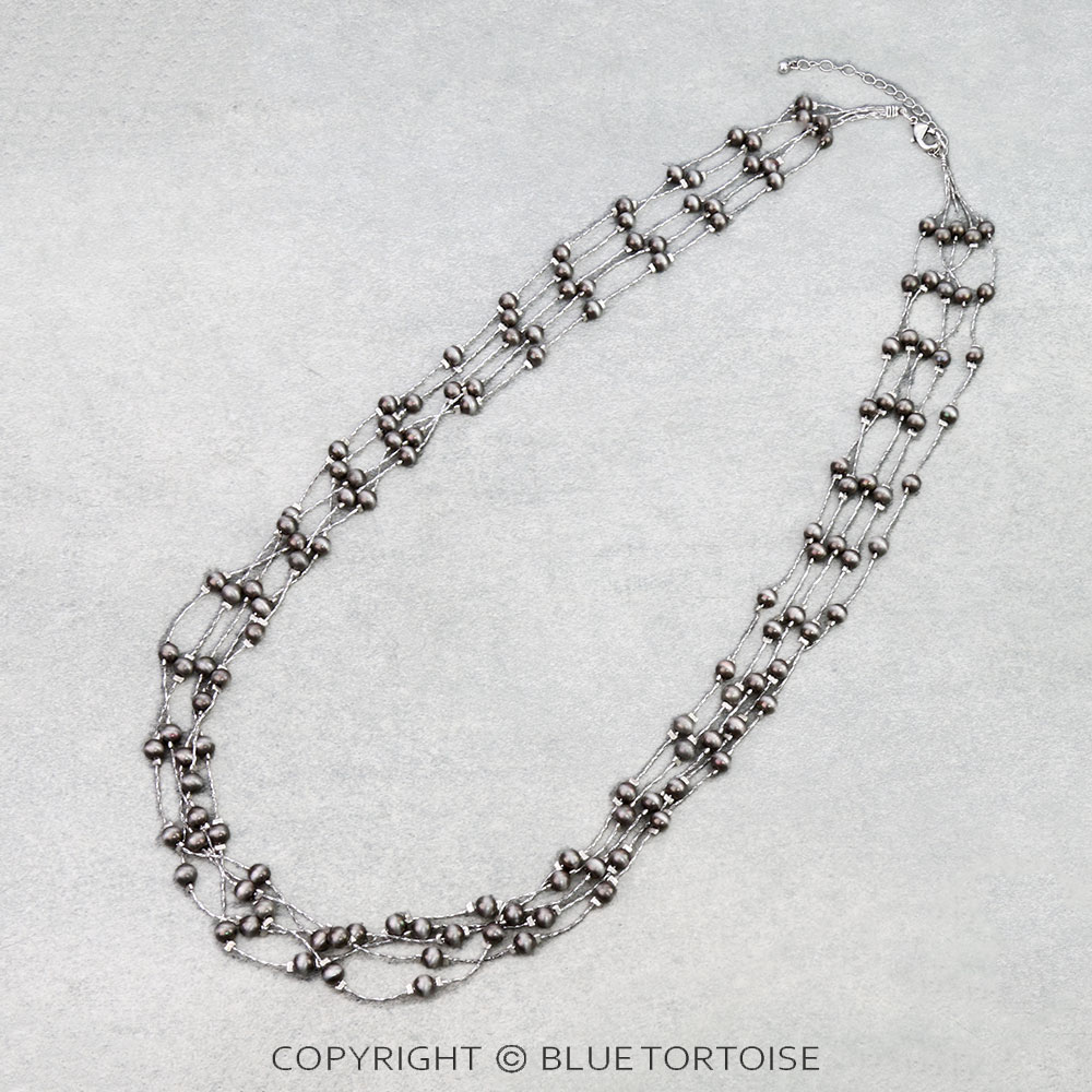 Navajo Style Pearl Wire Necklace