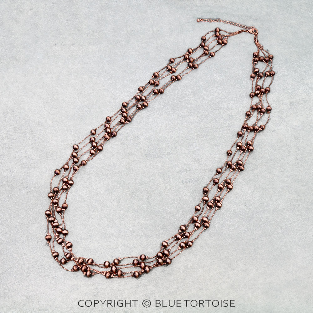 Navajo Style Pearl Wire Necklace