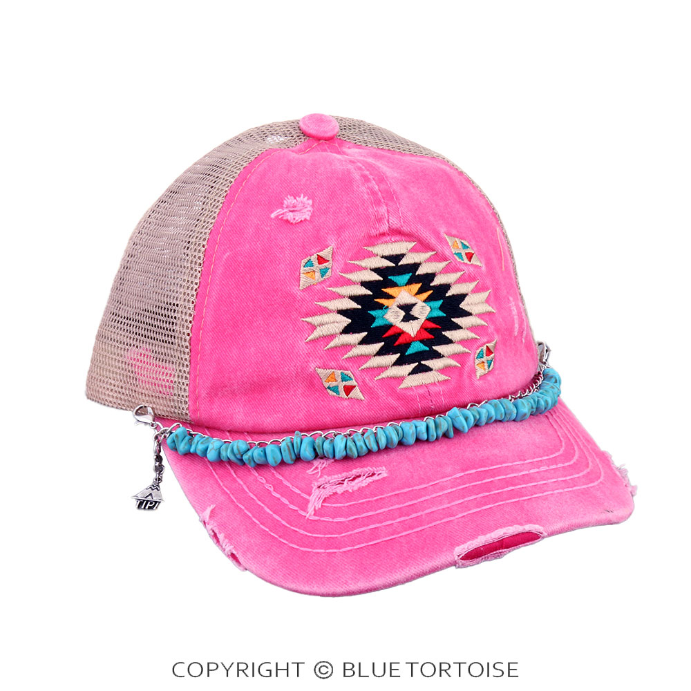 Western Chipped Stone Trucker Hat Chain - Image 2