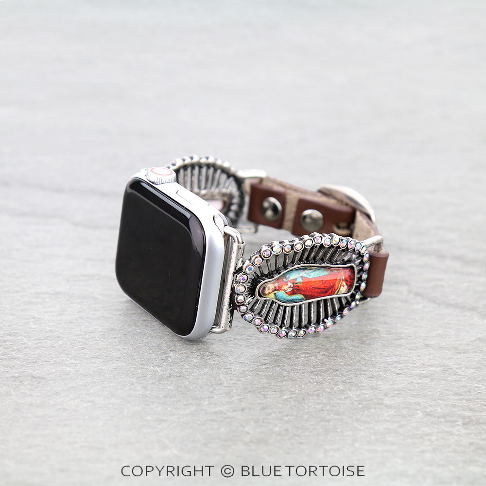 Lady Guadalupe Leather Apple Watch Band - Image 2