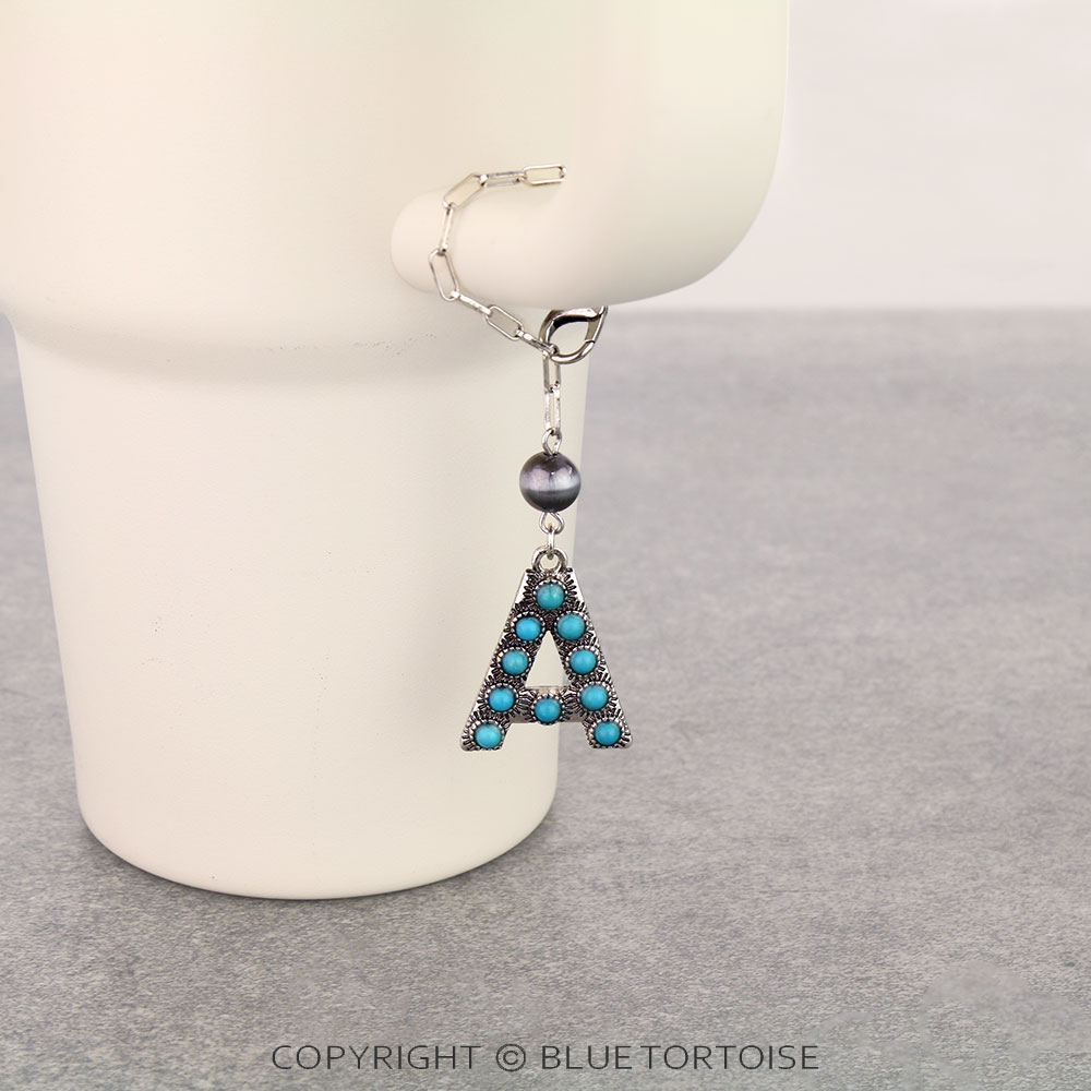 Western Initial “A” Tumbler Charm