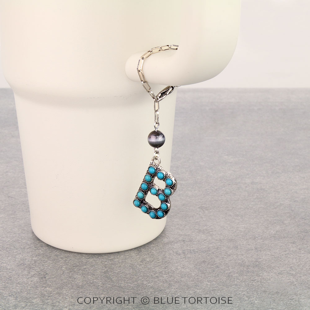 Western Initial “B” Tumbler Charm
