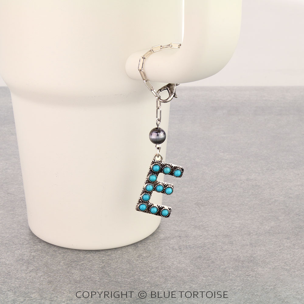 Western Initial “E” Tumbler Charm