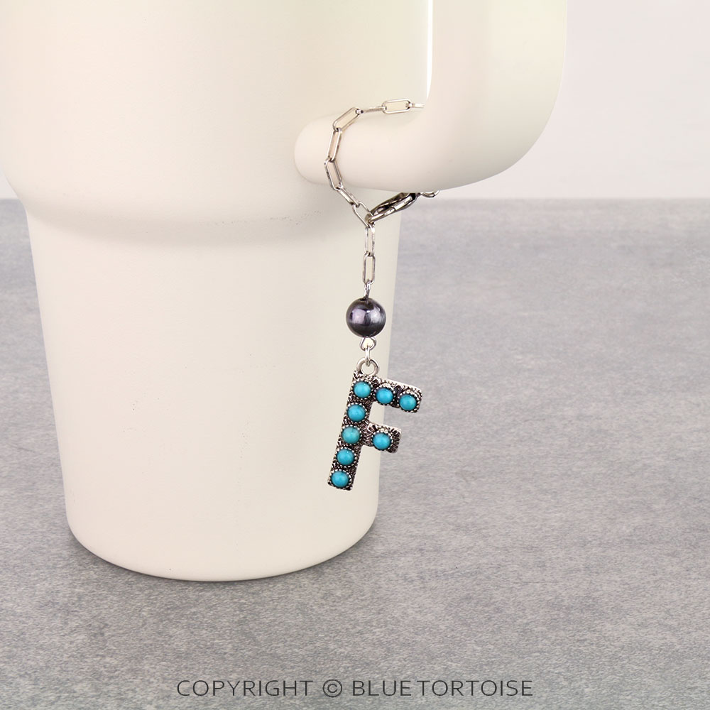 Western Initial “F” Tumbler Charm