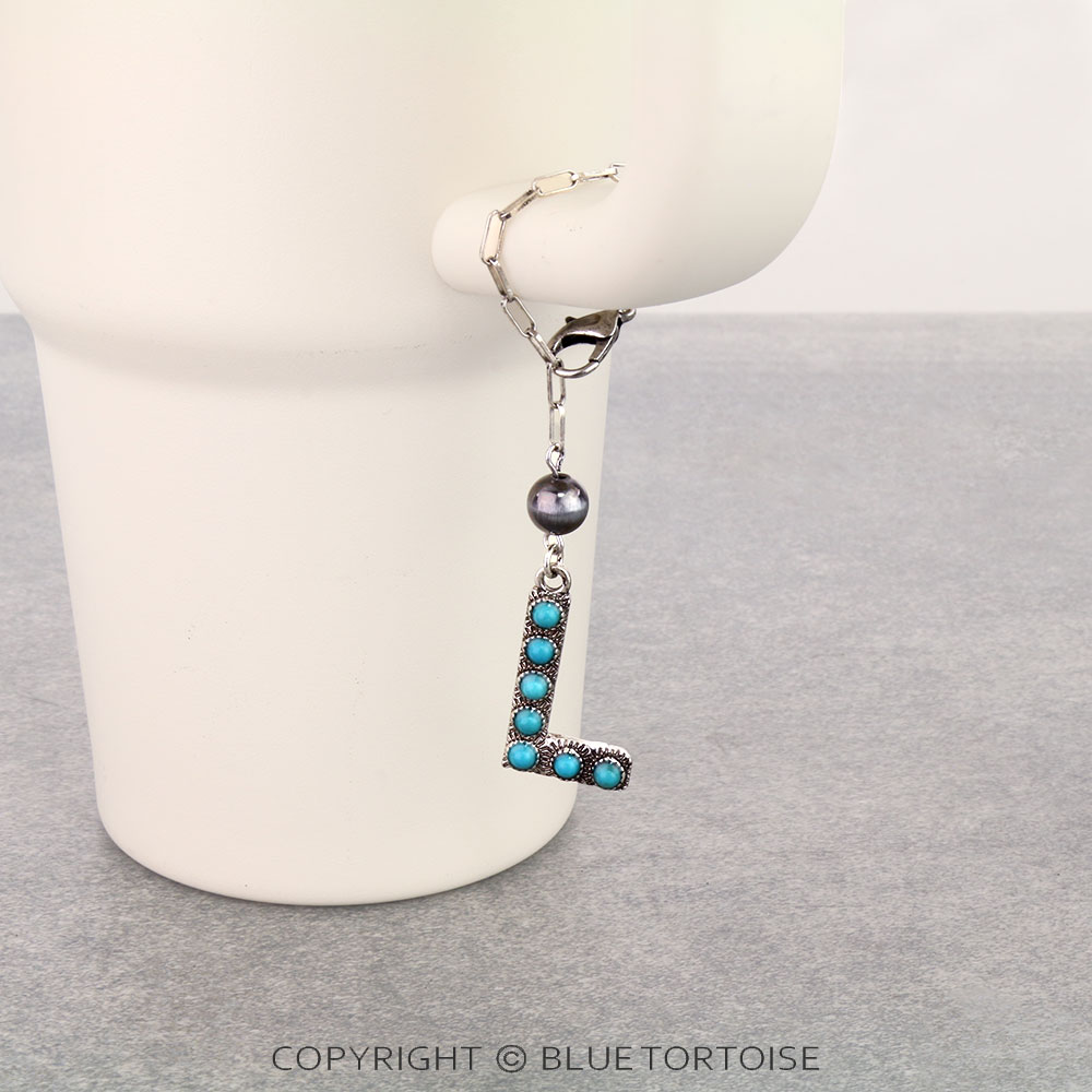 Western Initial “L” Tumbler Charm