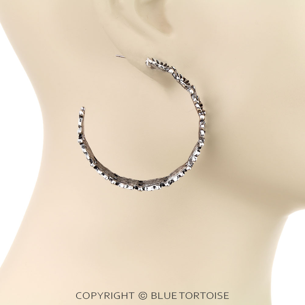Western Flower Hoop Earrings - Image 2