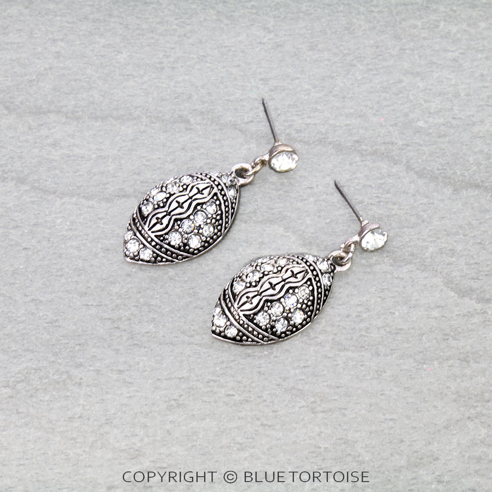 Football Stone Stud Earrings