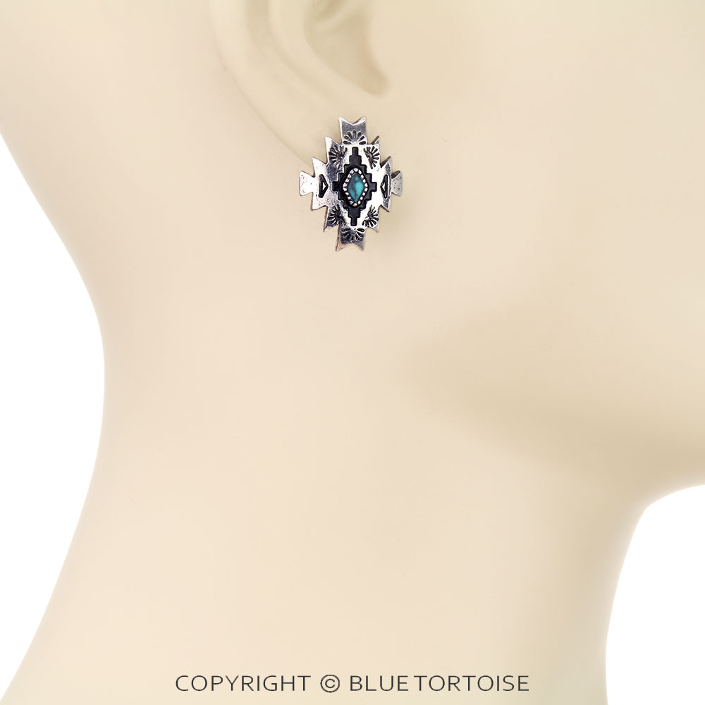 Western Aztec TXR Stud Earrings - Image 2