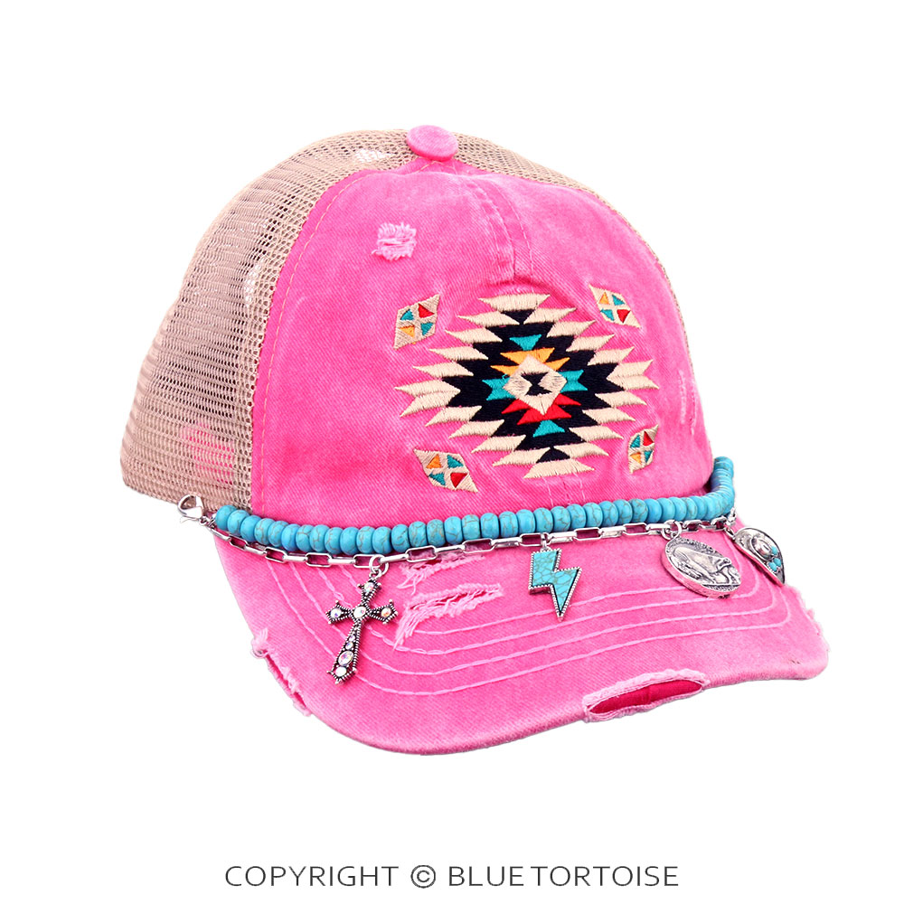 Western Theme Stone Trucker Hat Chain - Image 2