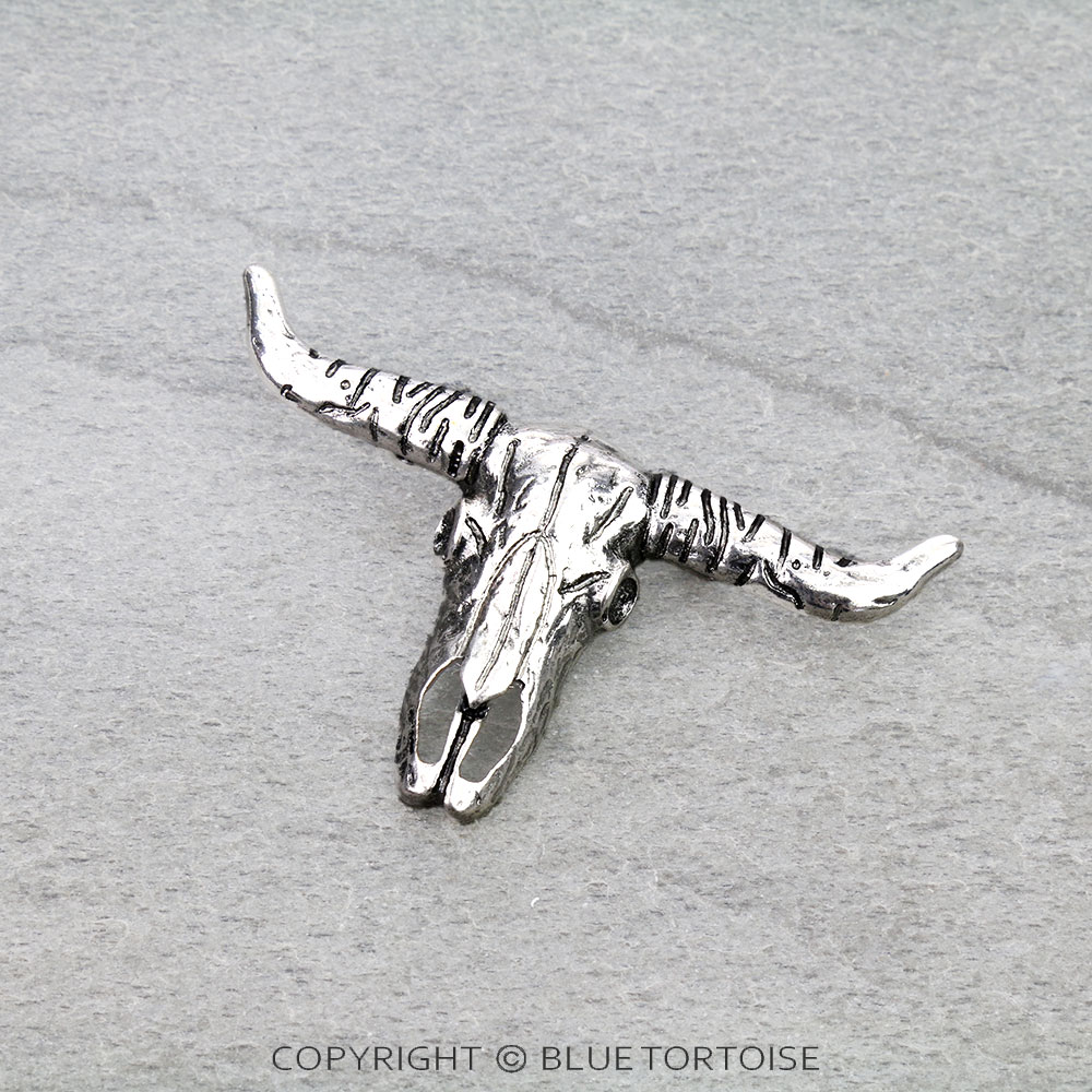 Western Steer Skull Hat Pin