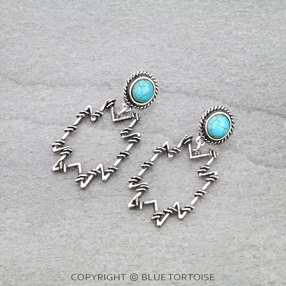 Western Aztec Wire Stud Earrings