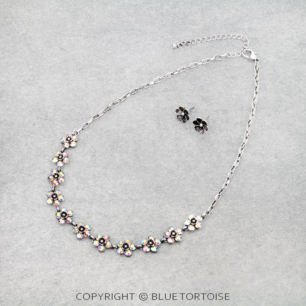 Western Flower Statement Necklace Set