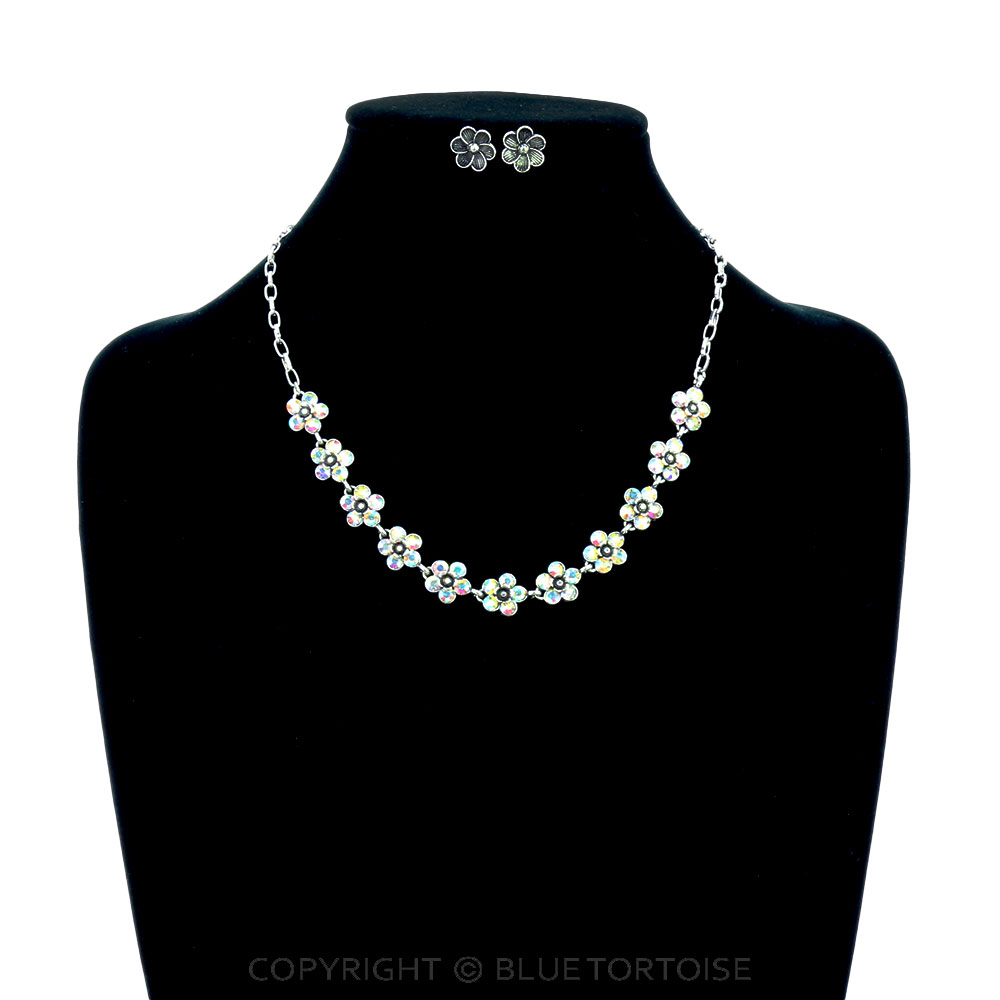 Western Flower Statement Necklace Set - Image 2