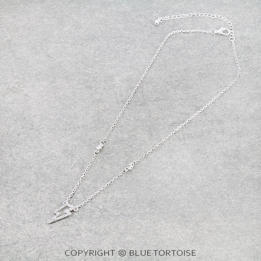 Western Lightning Cut Out Paved Necklace