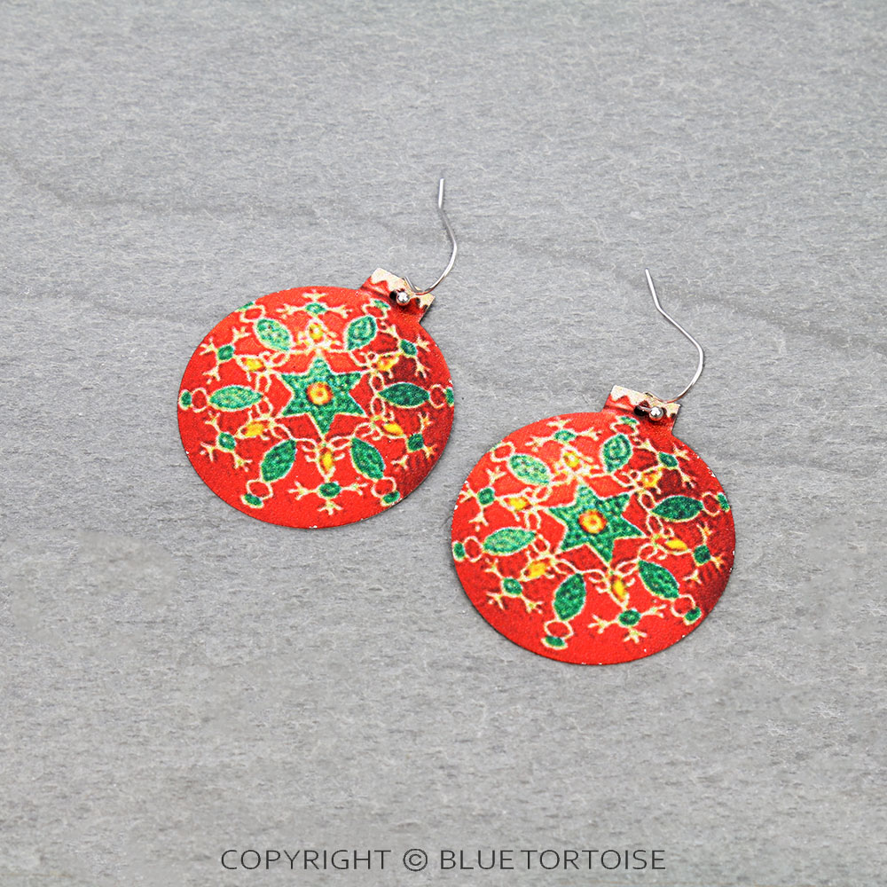Christmas Ornament Dangle Earrings