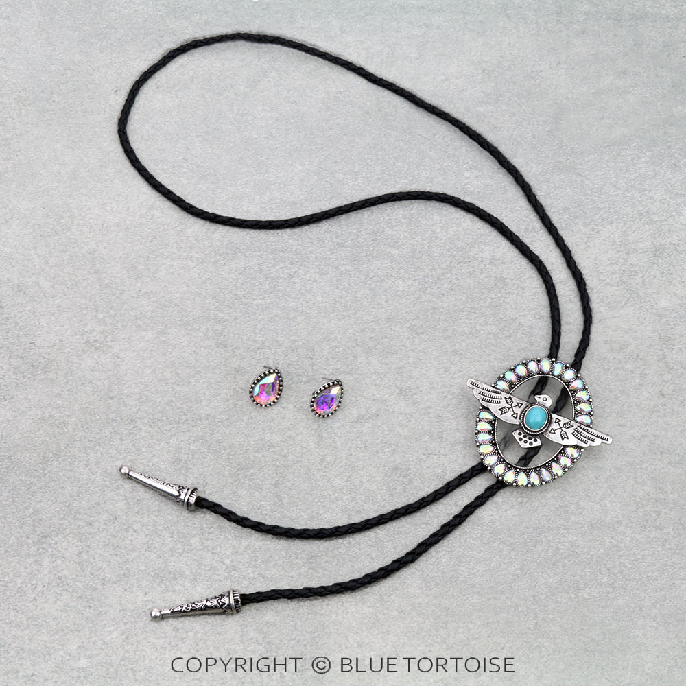 Western Thunderbird Bolo Necklace Set