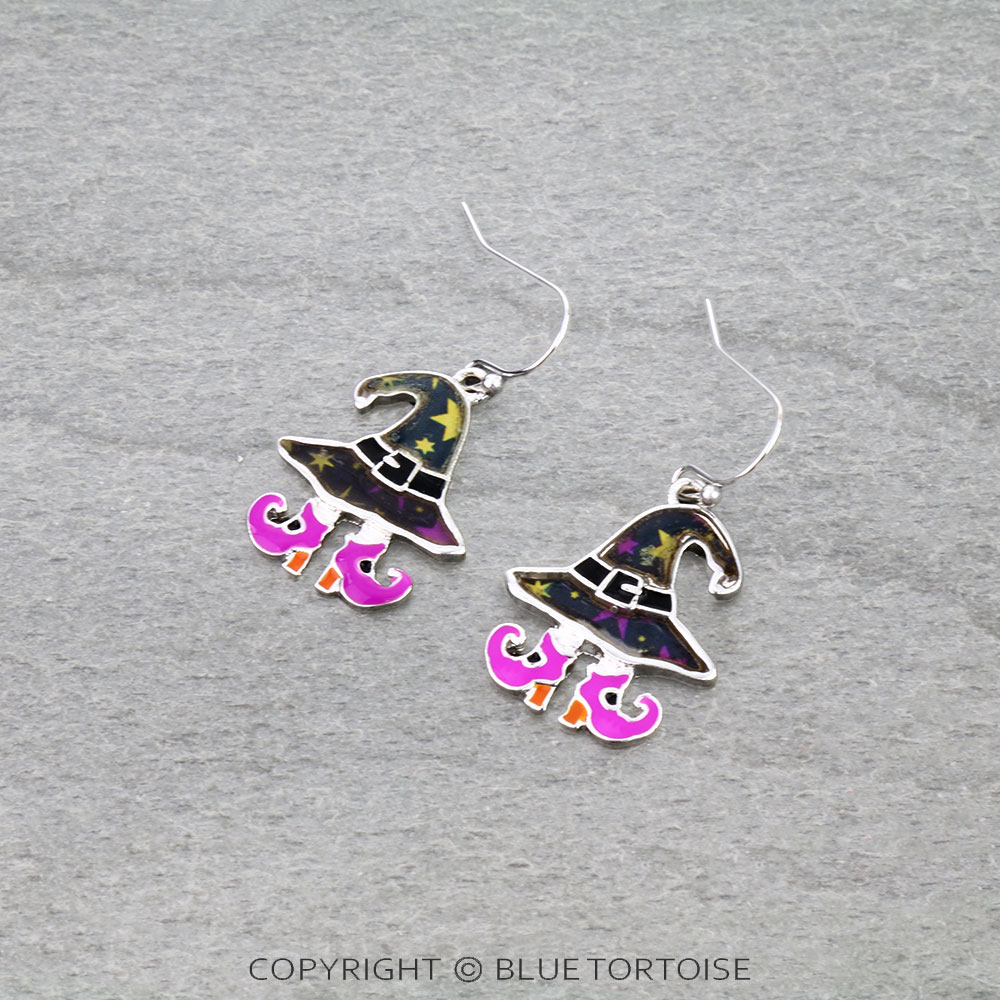 Halloween Witch's Feet Epoxy Dangle Earrings