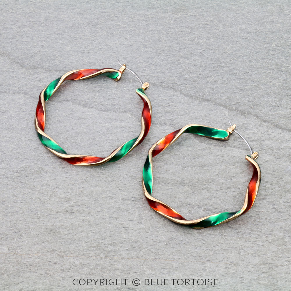 Christmas Hoop Earrings