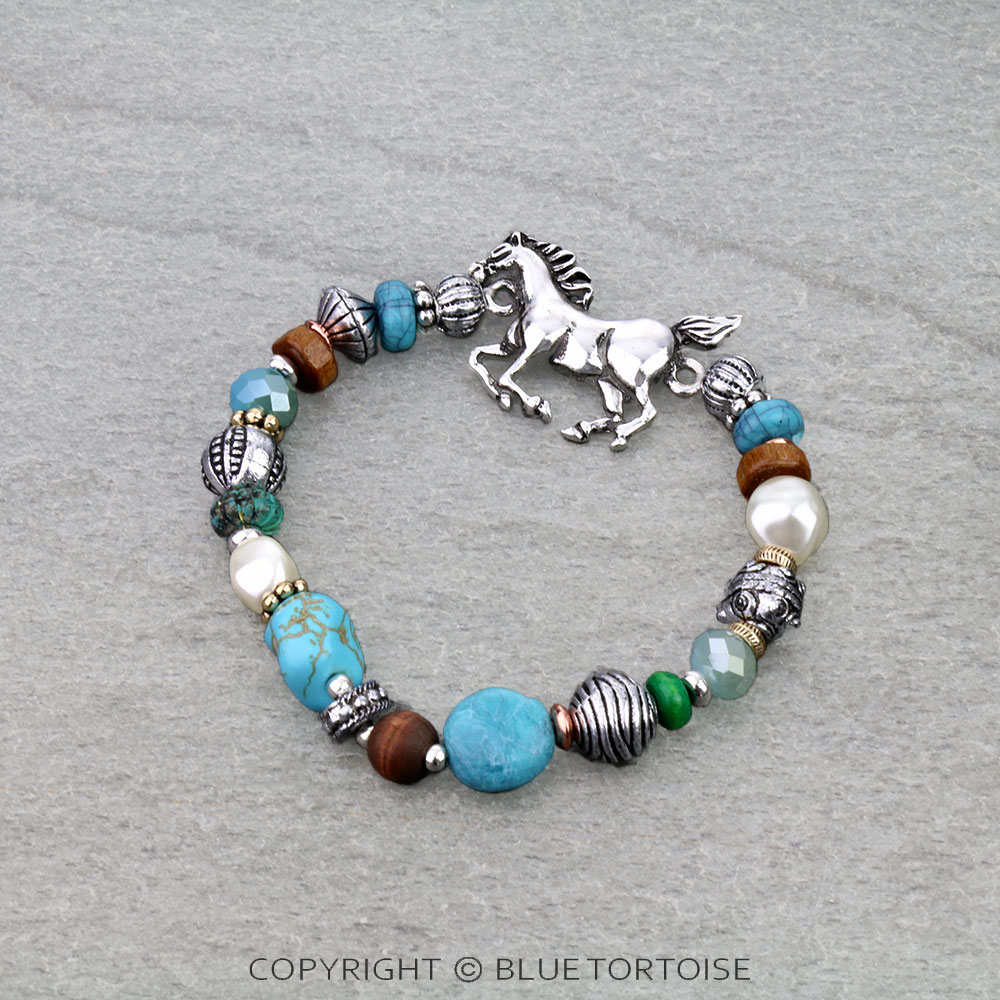 Western Running Horse Stretch Bracelet
