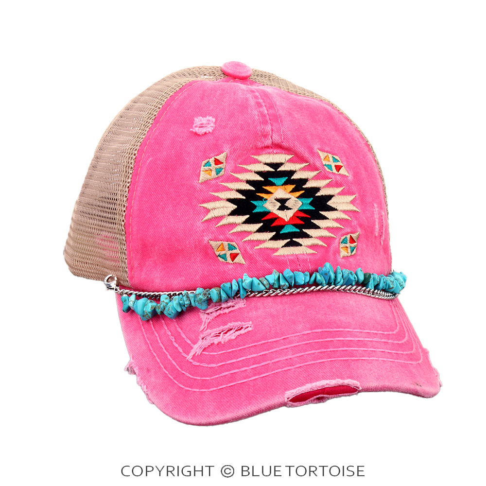 Western Chipped Stone Trucker Hat Chain - Image 2