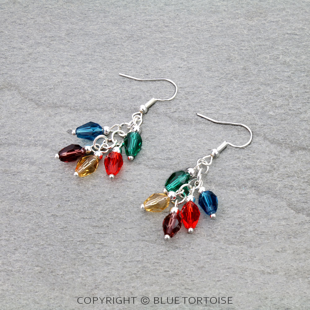 Christmas Lights Dangle Earrings