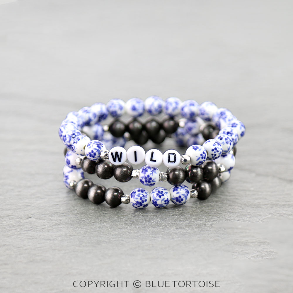 Western Porcelain "WILD" Stackable Bracelets
