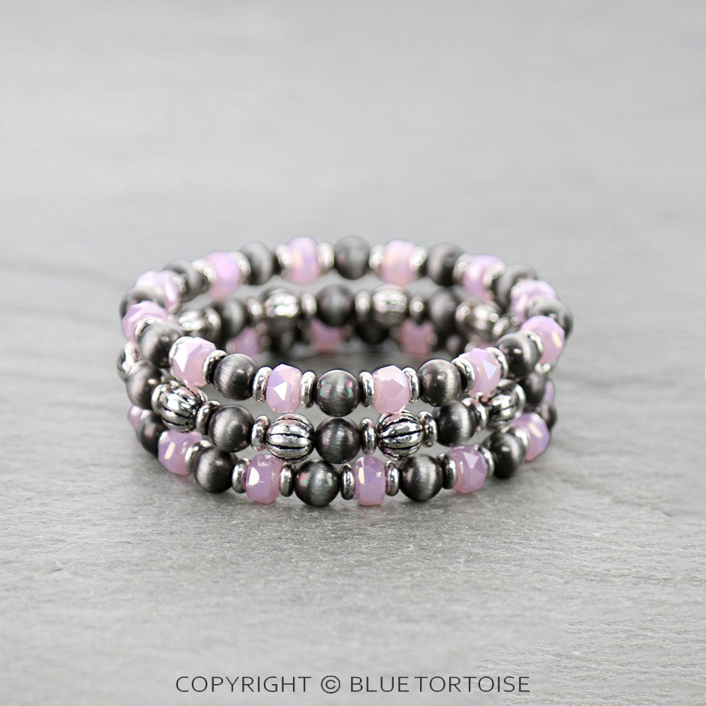 Western Glass Bead Stackable Bracelets