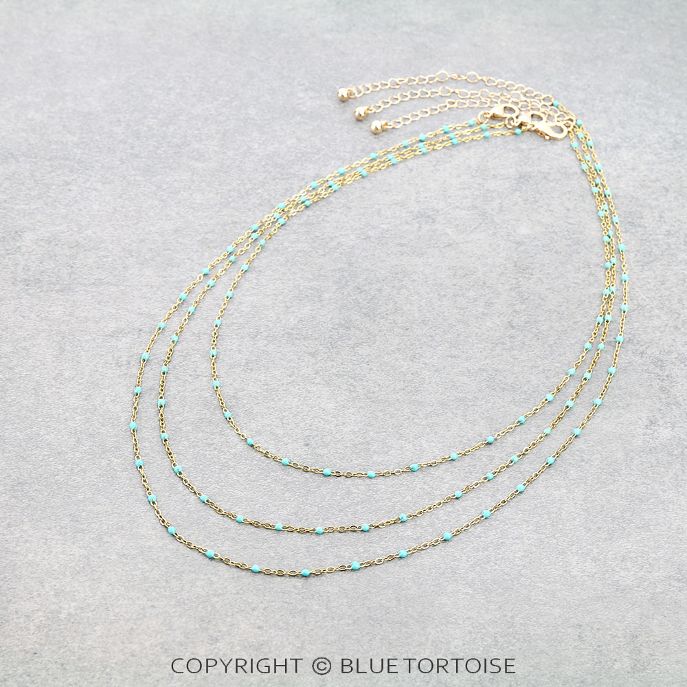 3 Layer TQ Bead Chain Necklace