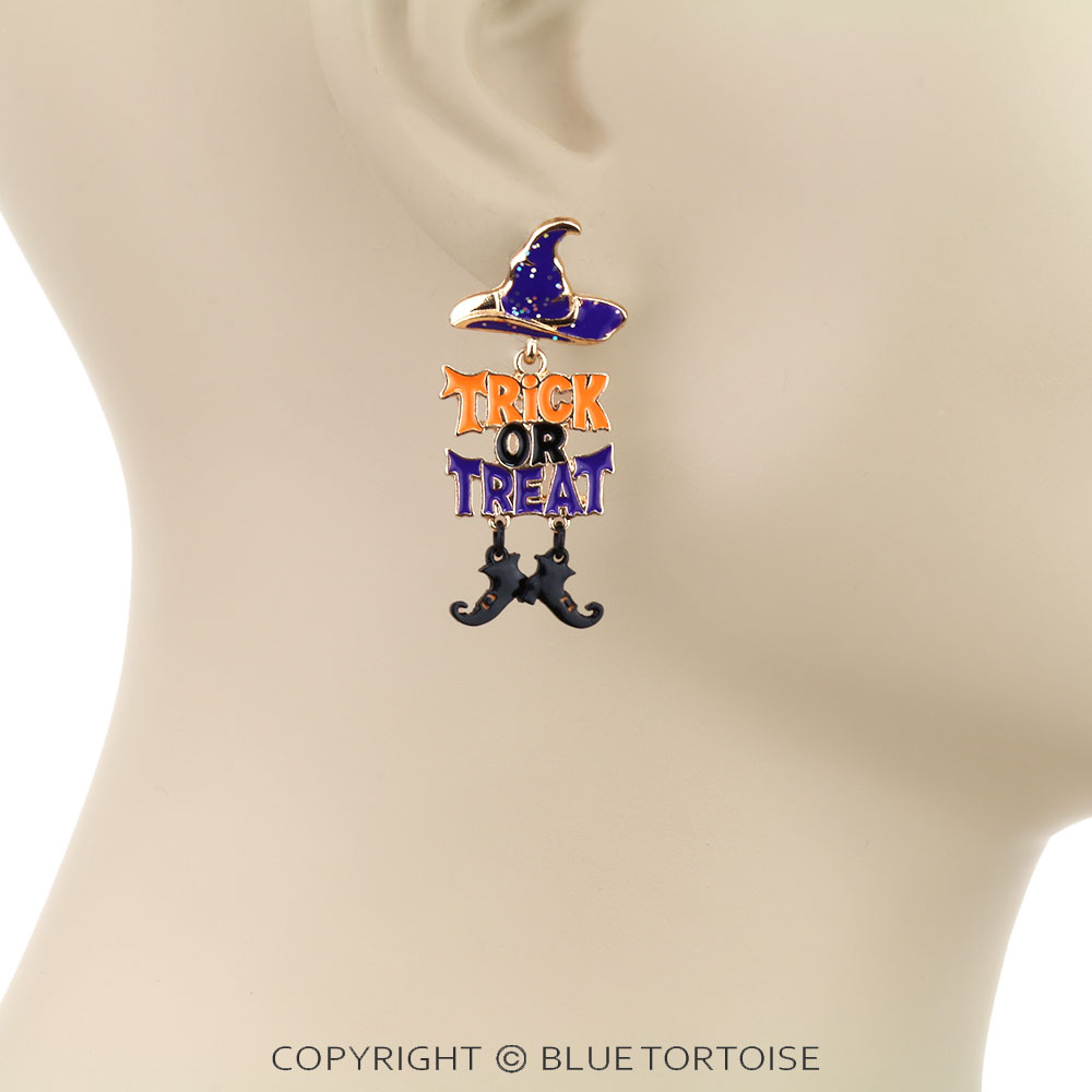 Halloween Trick or Treat Ghost Stud Earrings - Image 2