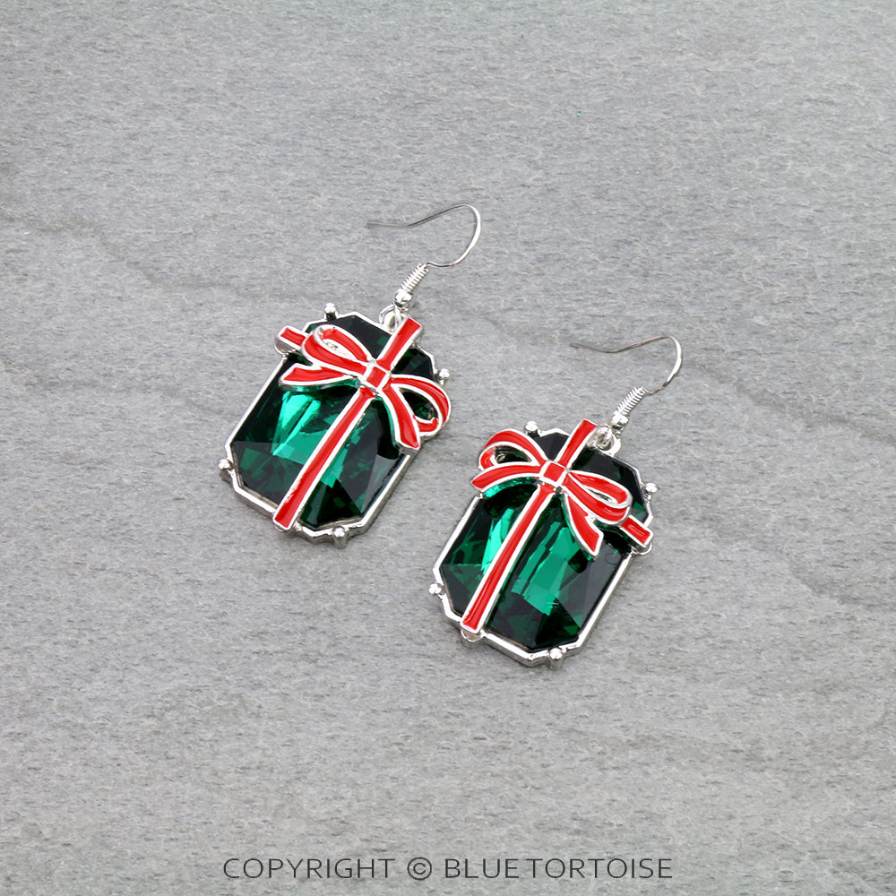 Christmas Gift Rhinestone Dangle Earrings