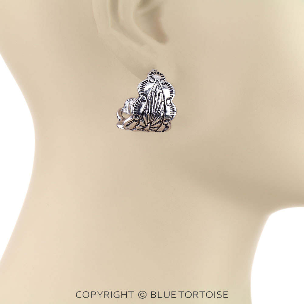 Western Concho Hoop Earrings - Image 2