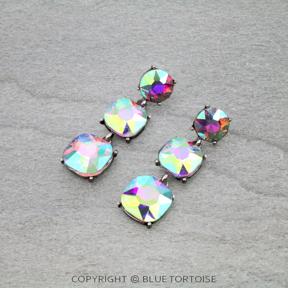 Western Rhinestone Drop Stud Earrings