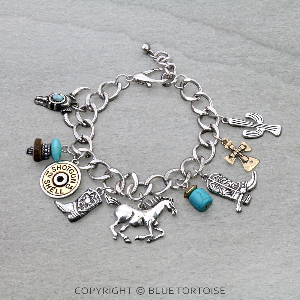 Western Style Charm Link Bracelet