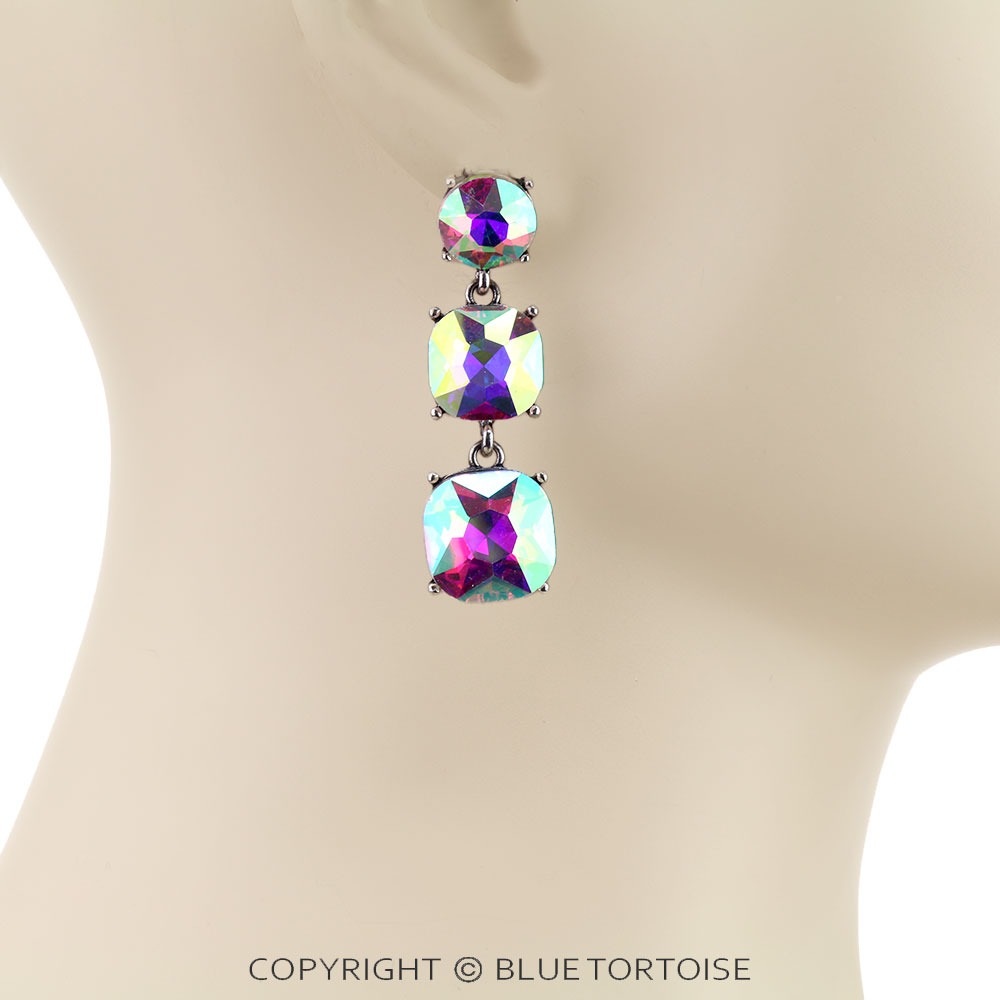 Western Rhinestone Drop Stud Earrings - Image 2