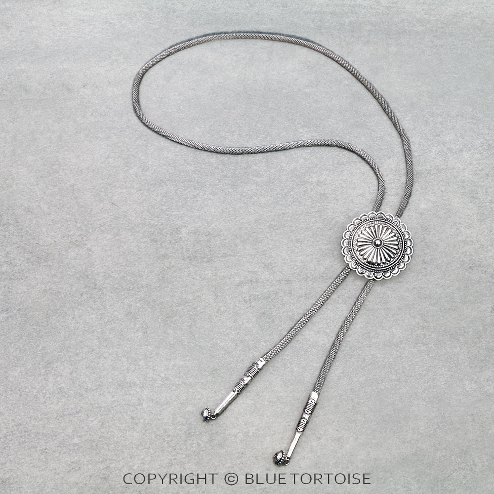 Western Concho Bolo Necklace