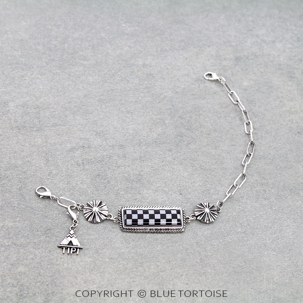 Western Checker Bar Trucker Hat Chain